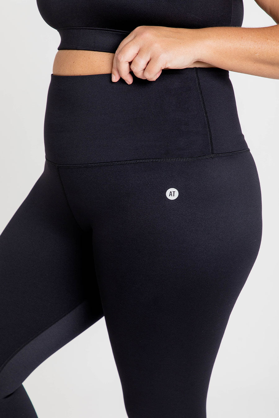 Essential High Waist 7/8 Yoga Leggings for Women - Black | Workout, Running & Gym Activewear