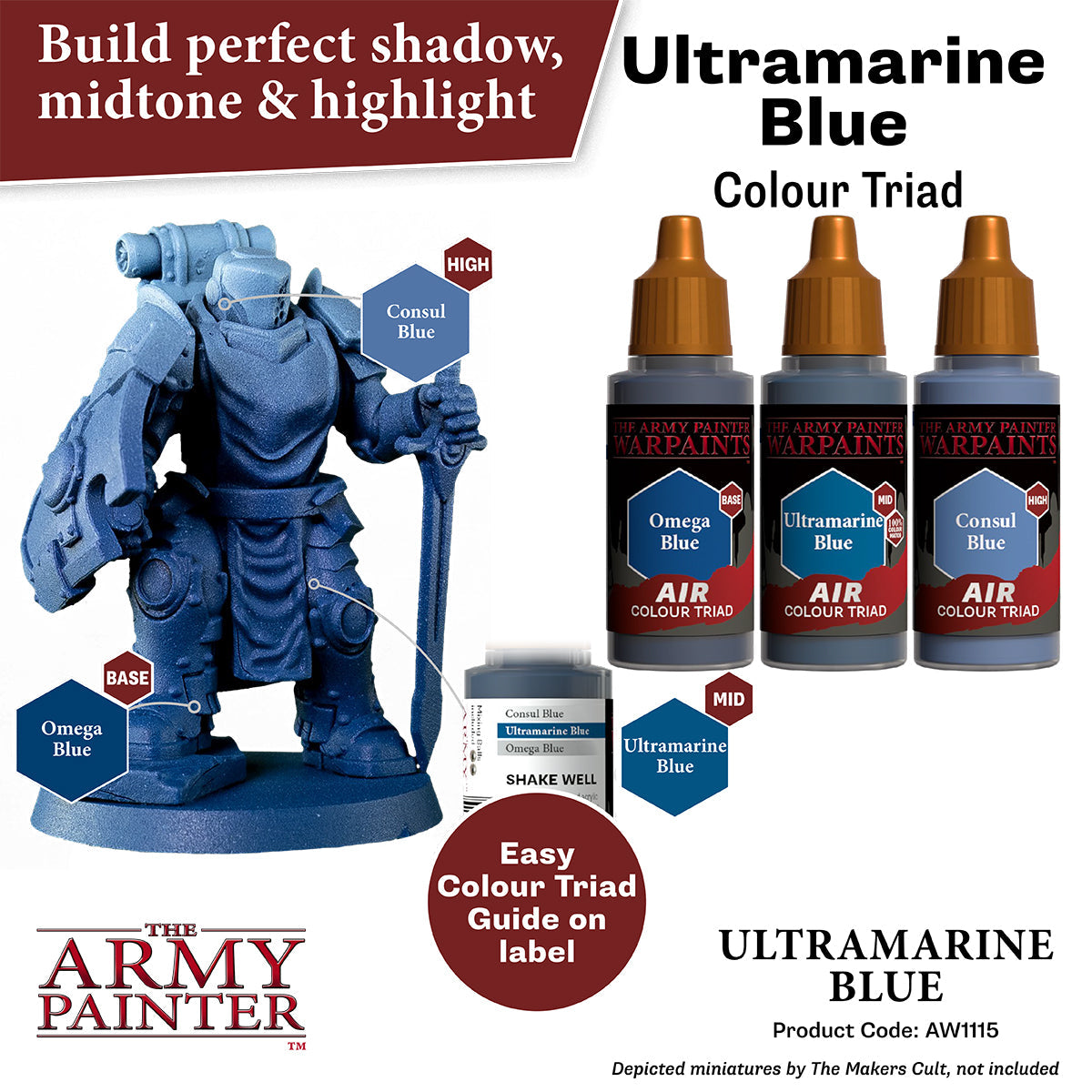 Ultramarine Blue Warpaints Air - Professional Acrylic Paint for Artists & Hobbyists - Perfect for Canvas, Wood, and DIY Crafts