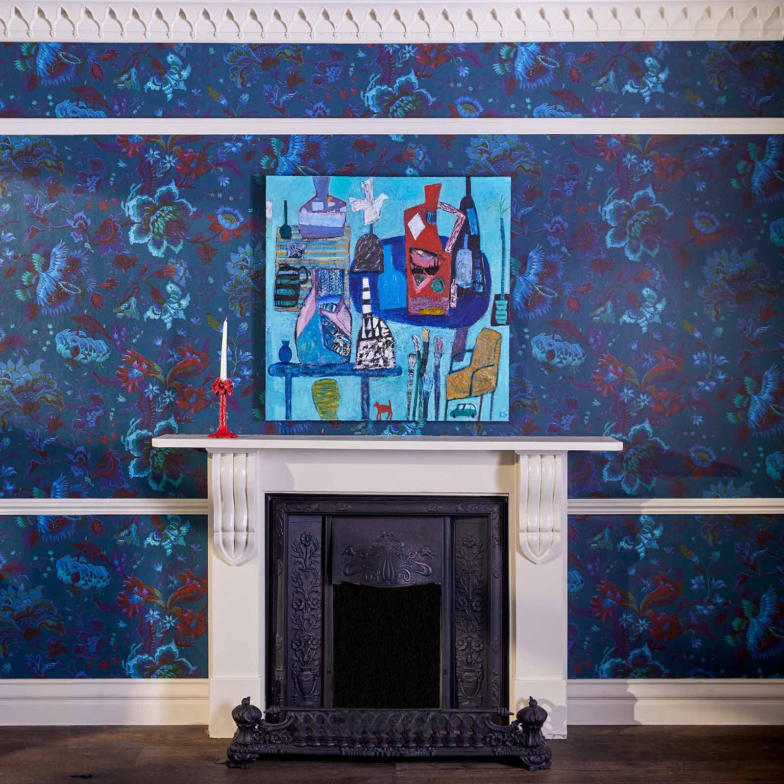 MAJORELLE Premium Petrol Blue Wallpaper - Elegant Peel and Stick Wallpaper for Living Room, Bedroom & Home Decor