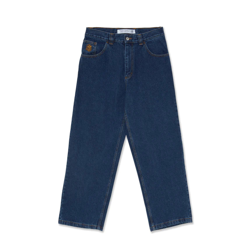 Vintage '93 Polar Denim Jeans for Men - Classic Dark Blue Straight Leg Jeans for Casual Wear & Everyday Outfits
