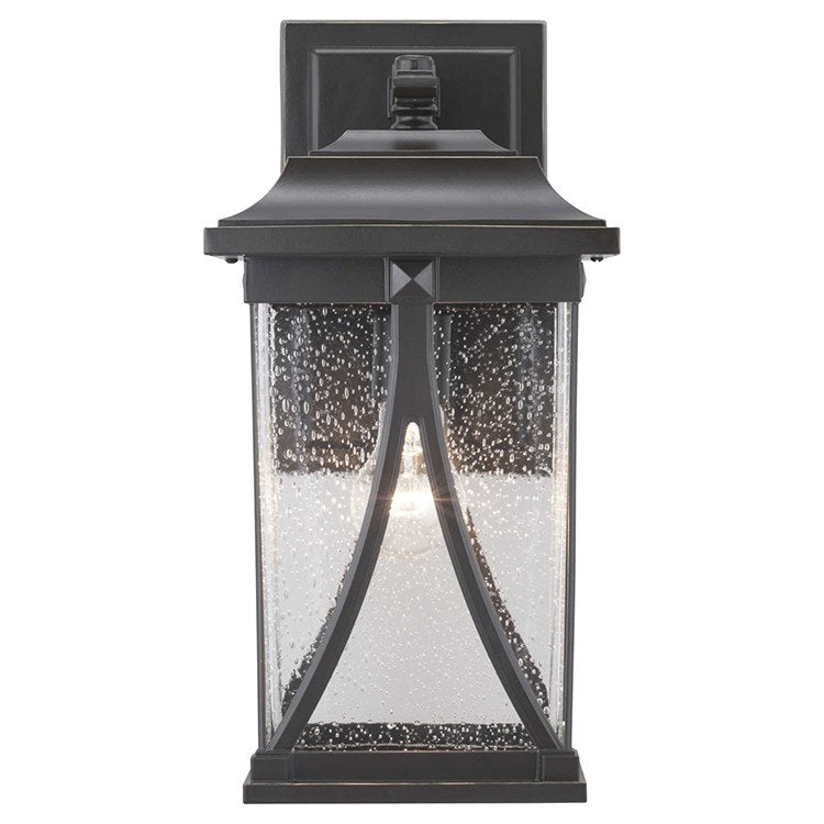Abbott Single Light Outdoor Medium Wall Lantern - Weatherproof Exterior Sconce for Porch, Patio & Garden Lighting | Durable Metal Fixture with Clear Glass Shade