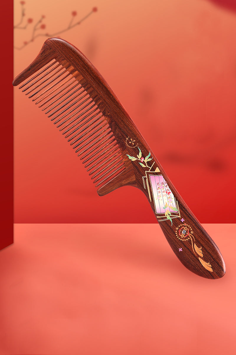Handmade Wooden Love Letter Comb - Romantic Gift for Her, Perfect for Valentine's Day, Weddings & Special Occasions - Hair Styling & Keepsake for Women
