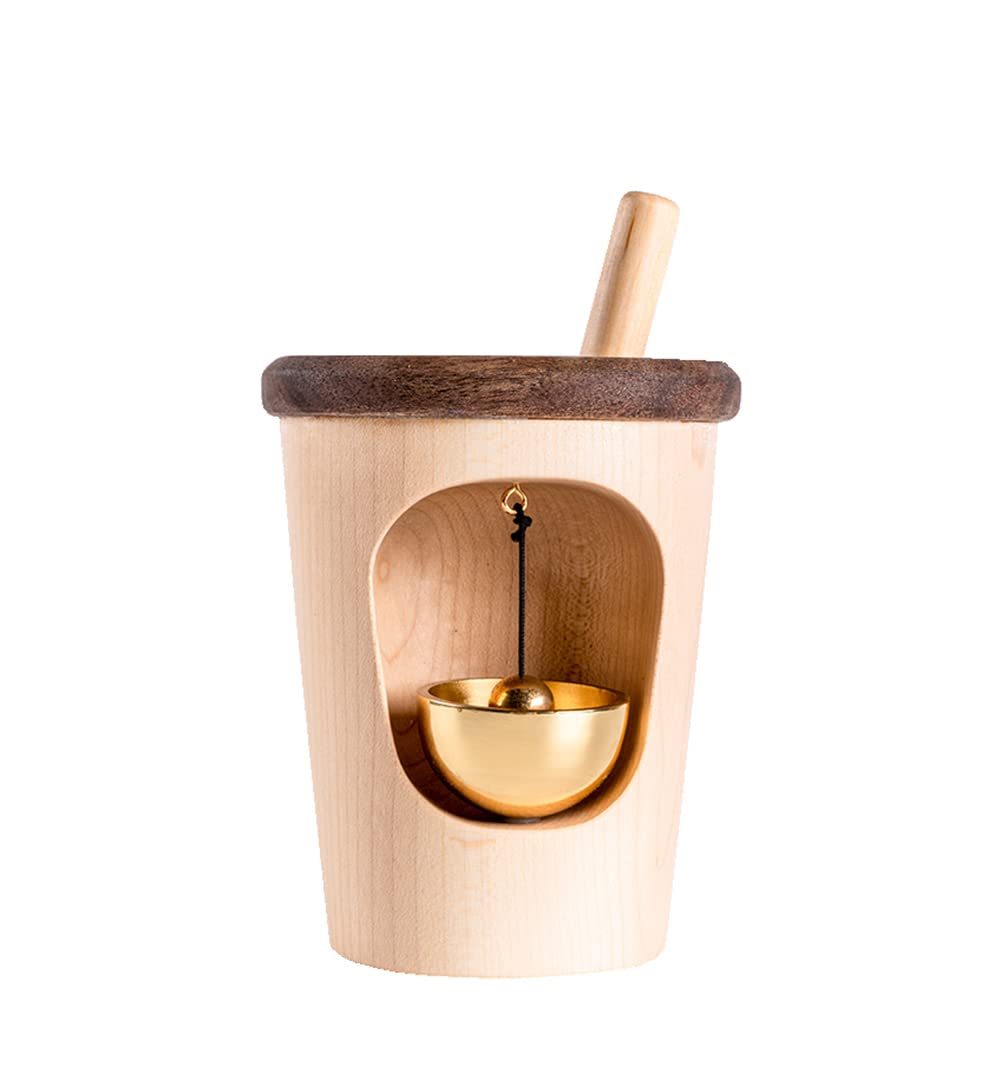 Paulownia Wood Wind Chime Doorbell - Dopamine Decorative Magnetic Wind Chime for Refrigerator, Home & Shop Decor | Perfect for Relaxing Outdoor Spaces, Bedroom Ambiance & Retail Store Entrance
