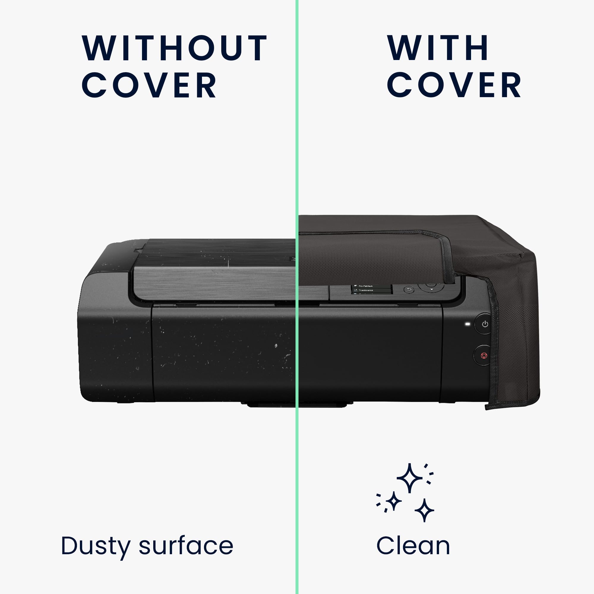 kwmobile Dust Cover for Canon PIXMA PRO-200 Printer - Waterproof Fabric Protector Case in Dark Grey - Perfect for Home, Office & Studio Use