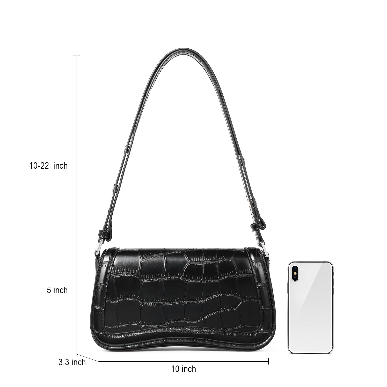 CLUCI Vegan Leather Small Shoulder Bag for Women - Crossbody Handbag, Clutch, Hobo Purse - Perfect for Work, Travel & Everyday Use