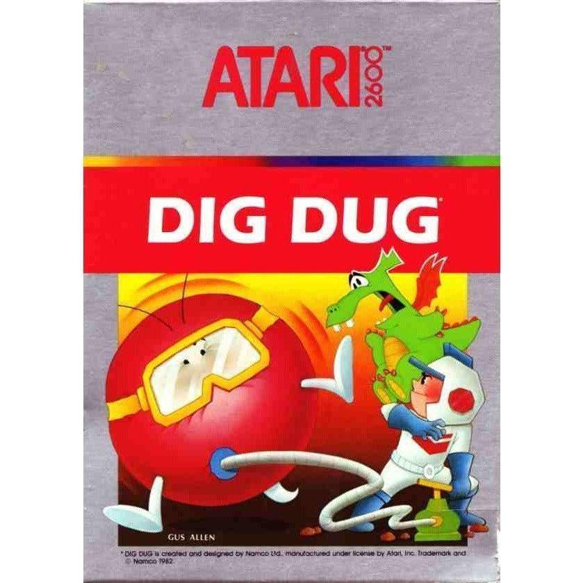 Vintage Atari 2600 Dig Dug Game Cartridge - Classic Retro Video Game for Atari 2600 Console - Perfect for Retro Gaming Enthusiasts and Collectors