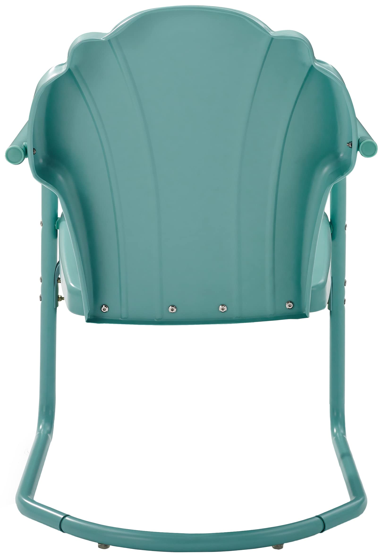 **Crosley Furniture Tulip 2-Piece Outdoor Chair Set - Retro Metal Patio Dining Chairs for Porch, Deck, Balcony - Pastel Blue Satin Finish - Perfect for Garden, Poolside & Backyard Relaxation**
