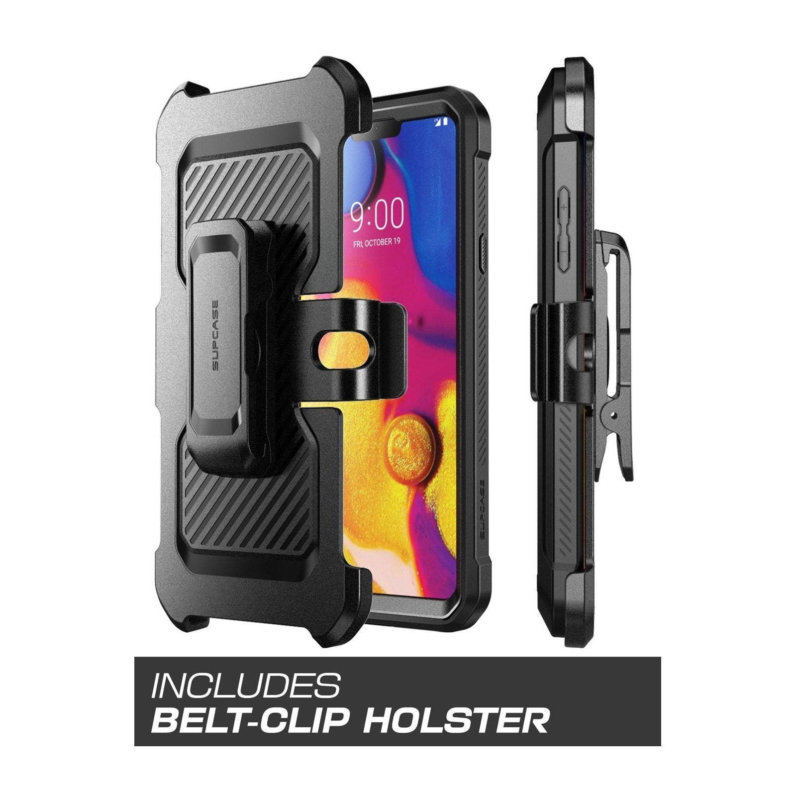 LG V40 ThinQ Unicorn Beetle Pro Rugged Holster Case with Built-in Screen Protector - Heavy Duty Protection for Drops & Scratches - Perfect for Outdoor, Construction & Active Lifestyle Use