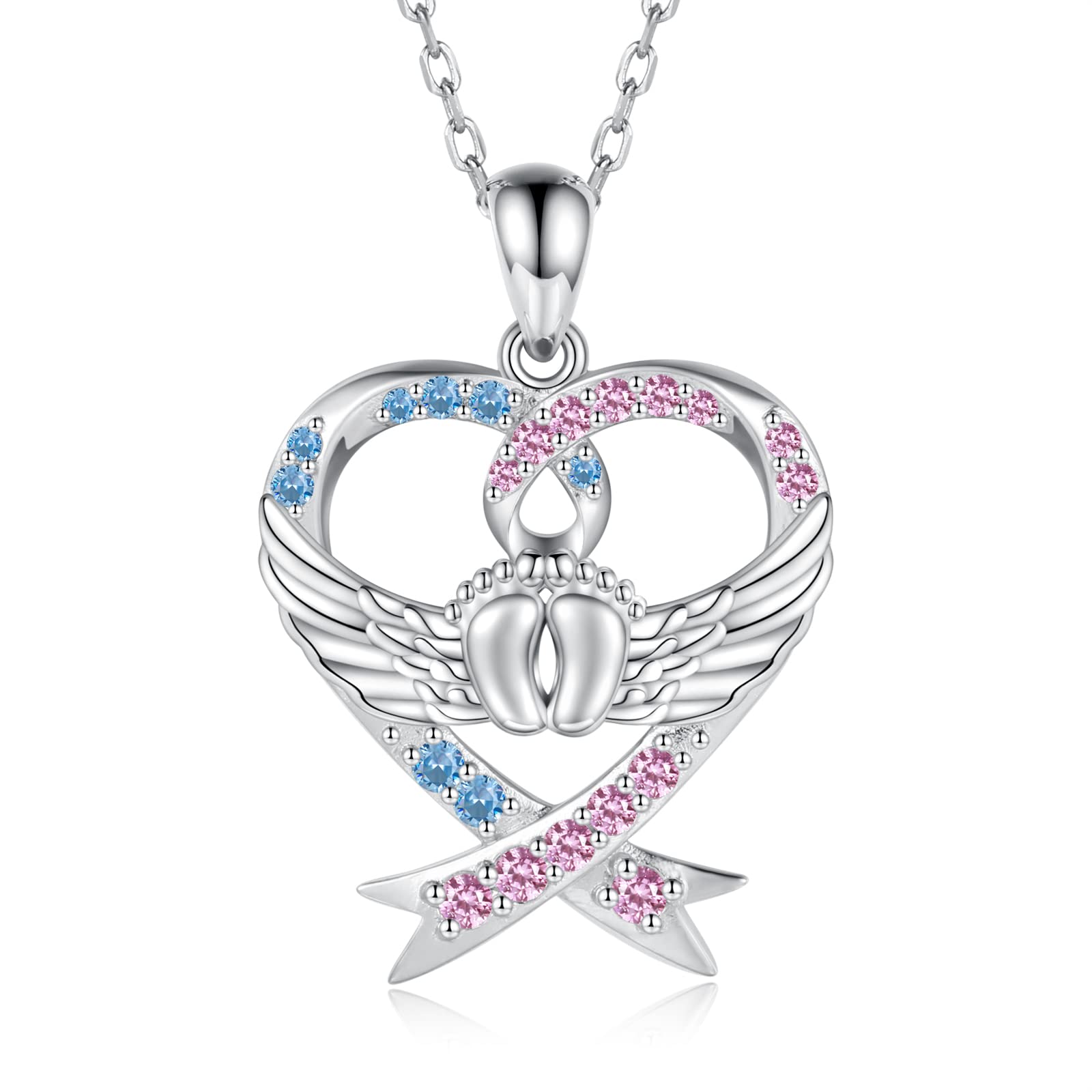 Sterling Silver Miscarriage Necklace - Sympathy Gift for Women & Moms - Pregnancy Loss Memorial Jewelry for Comfort