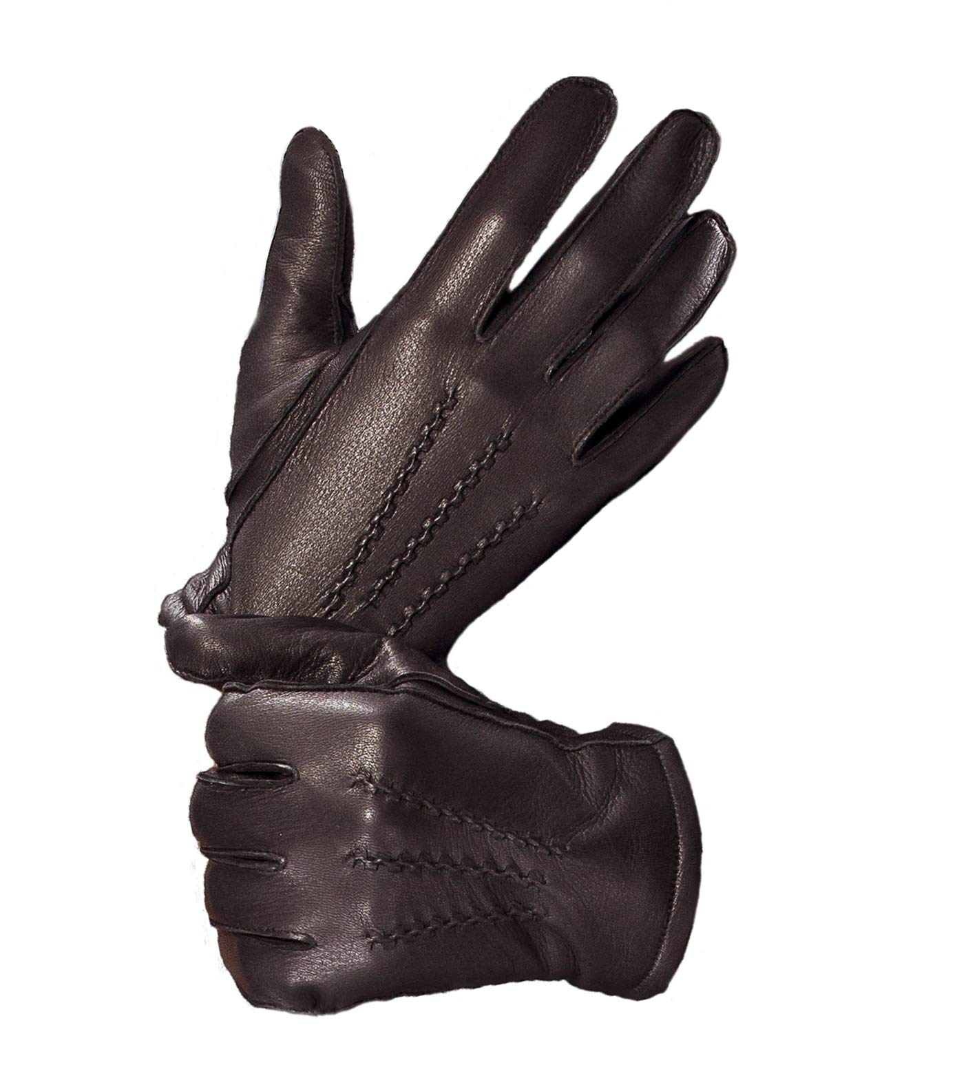 Premium YISEVEN Men's Deerskin Leather Dress Gloves - Hand-Sewn Luxury Gloves for Formal Events, Business Meetings & Winter Weddings