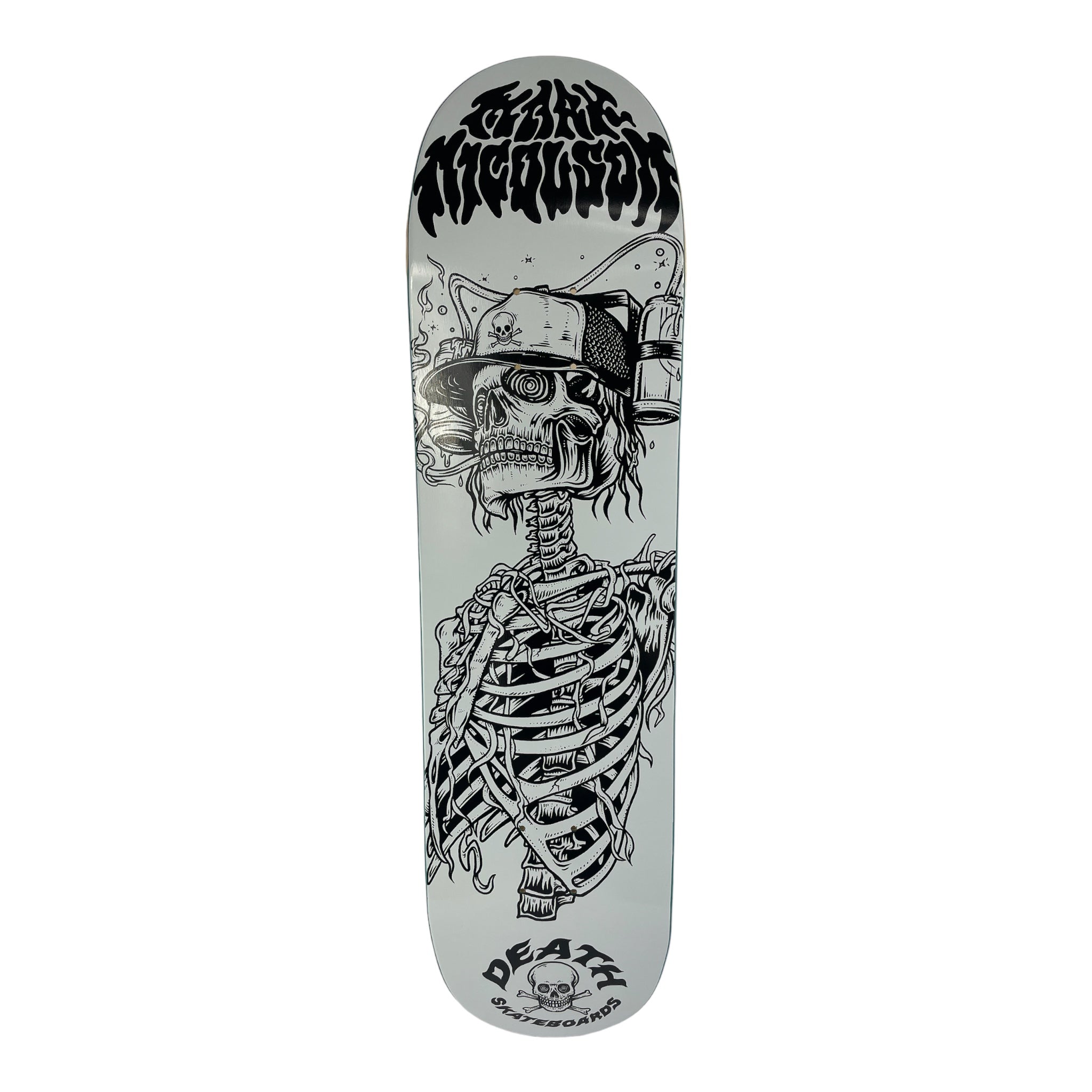 Mark Nicolson Beer Helmet Skateboard Deck by Death Skateboards - Multiple Sizes for Custom Fit | Perfect for Street Skating & Skatepark Tricks