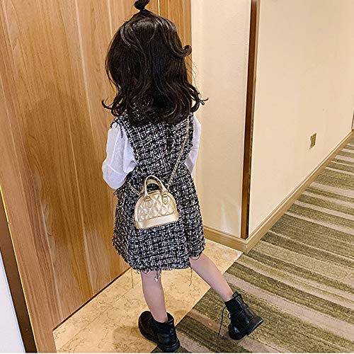 Cute Mini Dome Satchel Purse for Girls - Gold Chain Crossbody Tote Handbag & Coin Purse | Perfect for School, Shopping, and Everyday Use