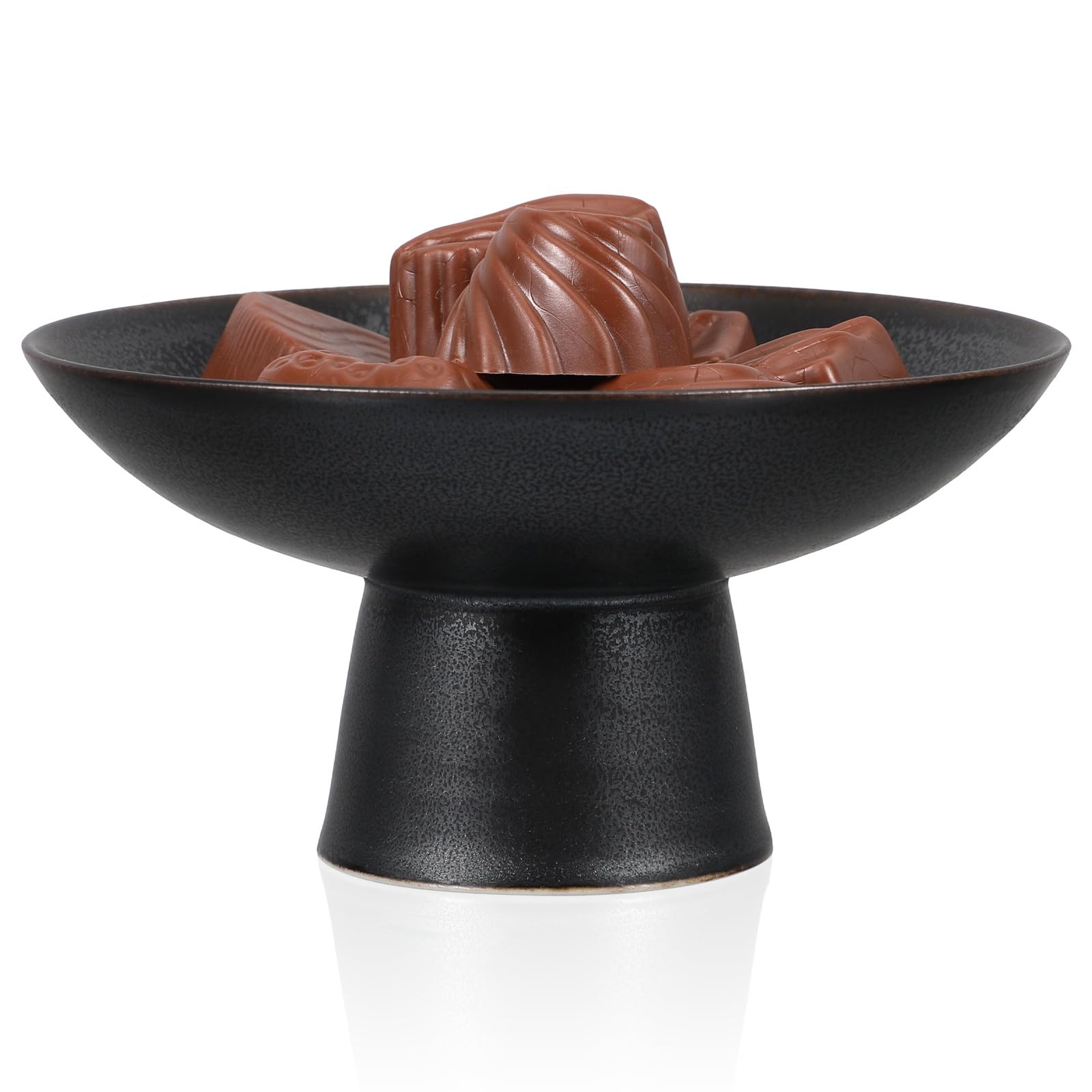 Elegant Ceramic Fruit Bowl with Pedestal - 5.04 Inch Decorative Footed Centerpiece for Kitchen Counter, Dessert Display Stand | Perfect for Fruit Arrangements, Party Serving, and Home Decor