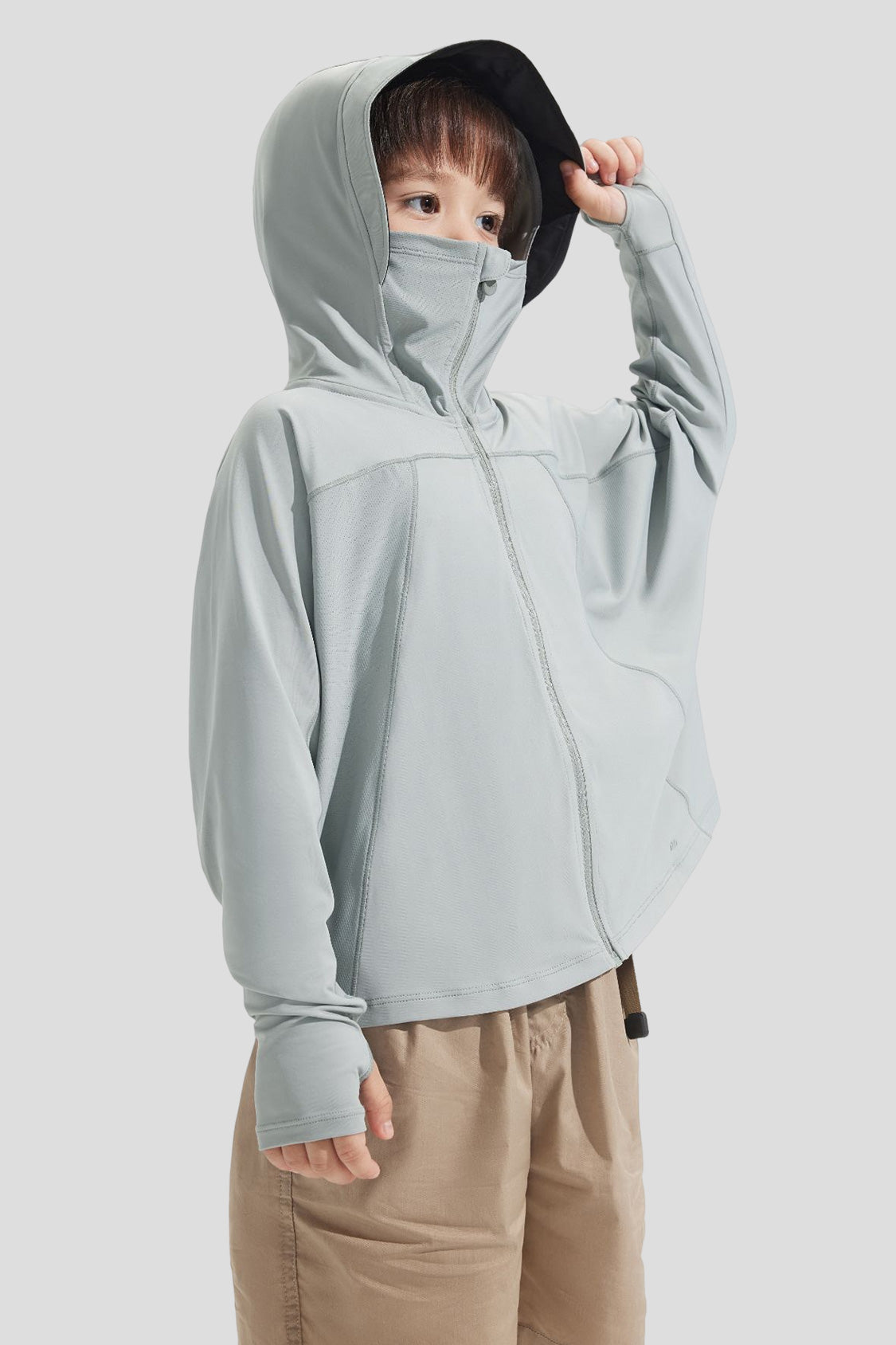 Bicu Shade Kids UPF50+ Cooling Athletic Jacket - Lightweight Sun Protection for Outdoor Sports & Play