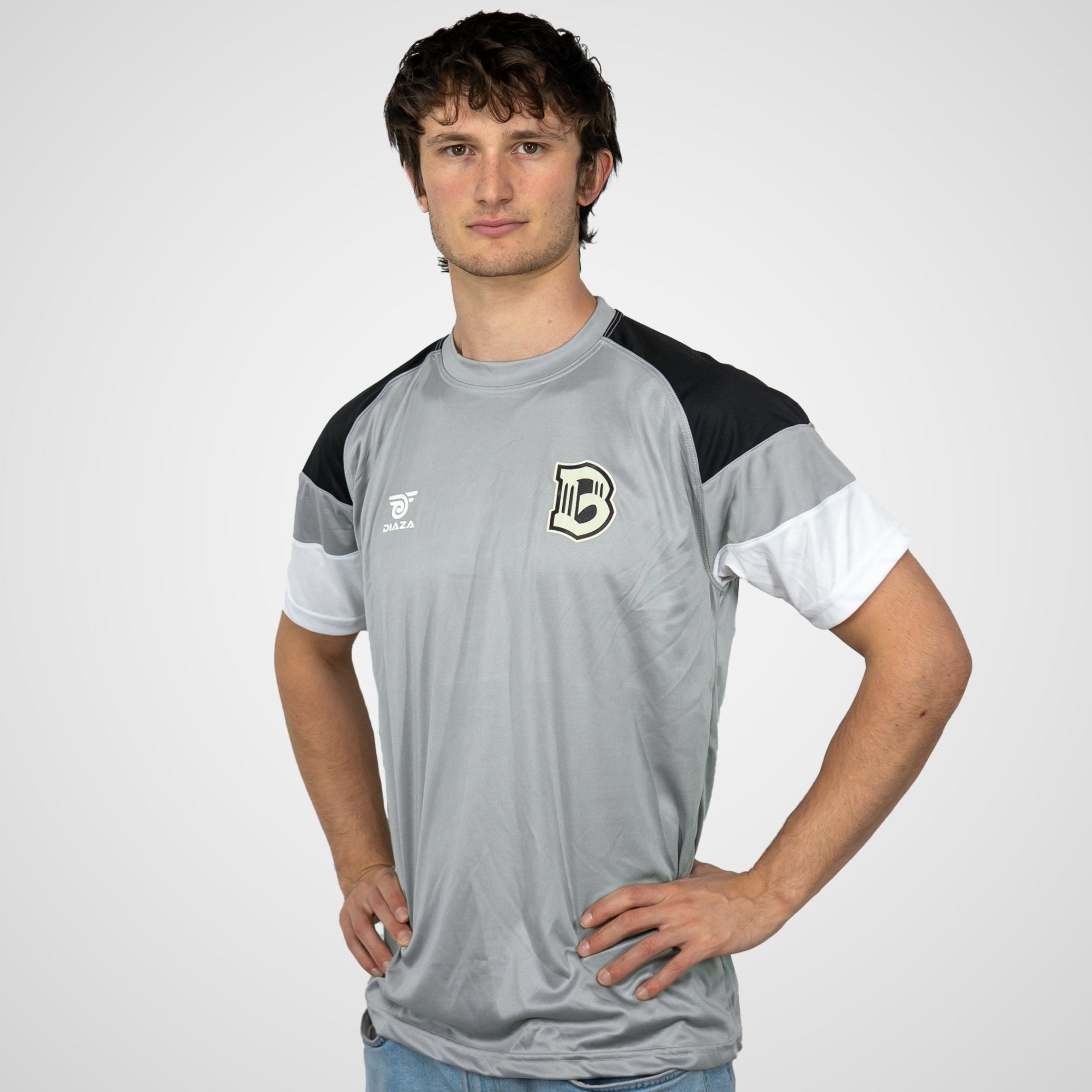 Brooklyn FC Tritone Grey Soccer Jersey - Men's Football Shirt for Training & Match Play - Perfect for Fans, Players & Gifting