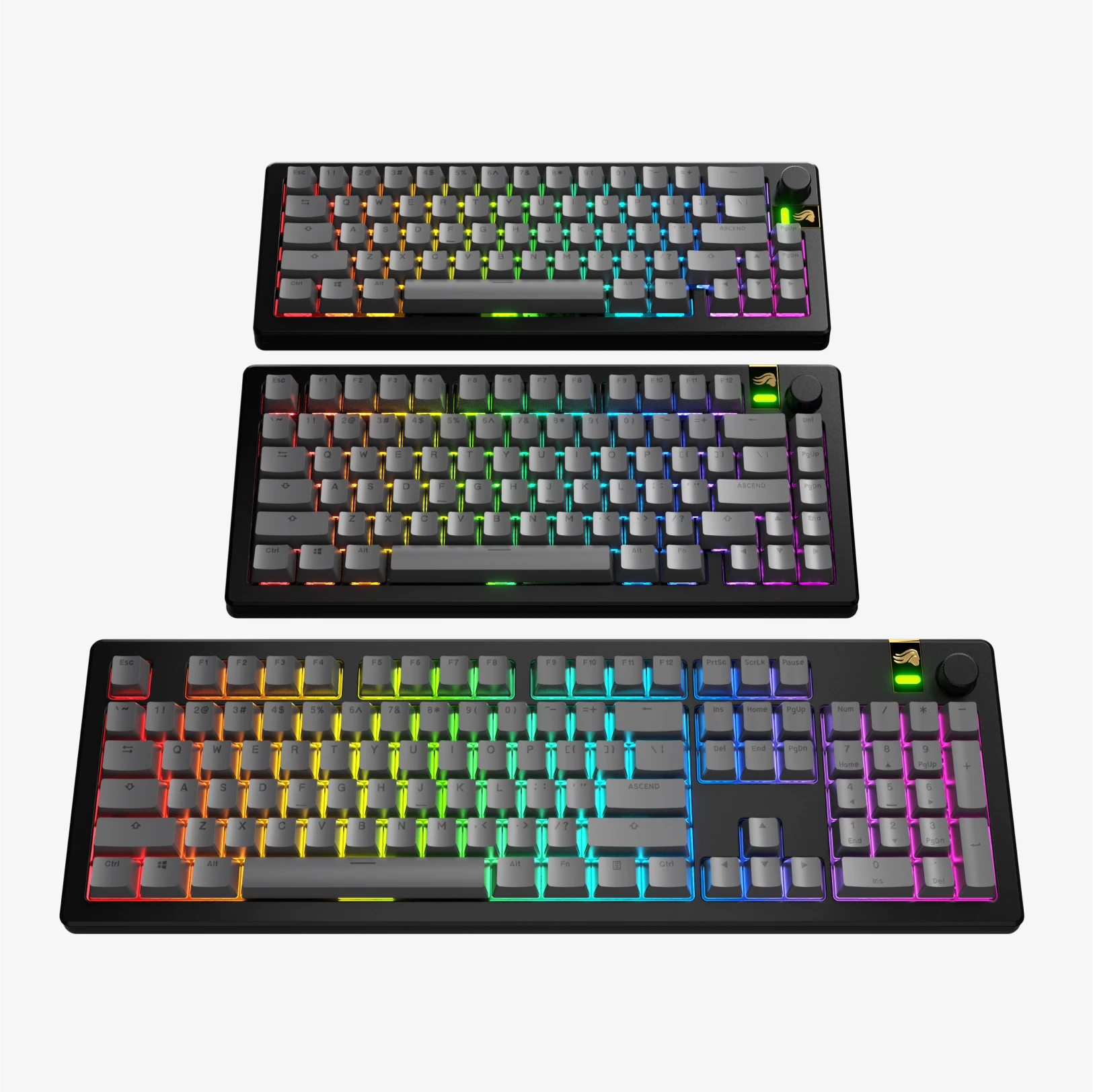GPBT Armor Grey Keycaps - PBT Dye-Sub Keycap Set for Mechanical Keyboards (Cherry MX Compatible) | Perfect for Gaming, Typing & Office Work