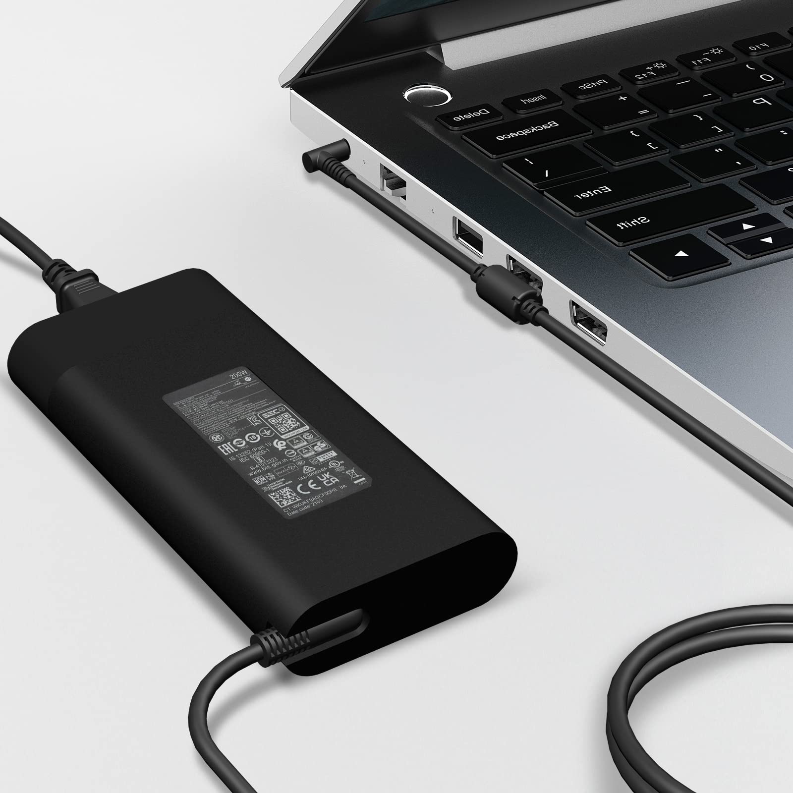 200W AC Power Adapter for HP Omen Pavilion 15 16 17 Victus 15 16 Zbook 15 17 ZBook Fury Create Studio Envy 15 2020 - TPN-DA10 Replacement Laptop Charger - Perfect for Gaming, Work & Travel