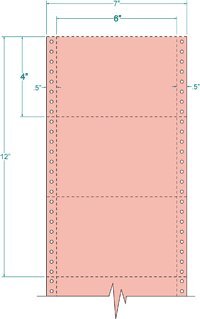 Compulabel Pinfeed Cards Fanfold - 90 lb, 6