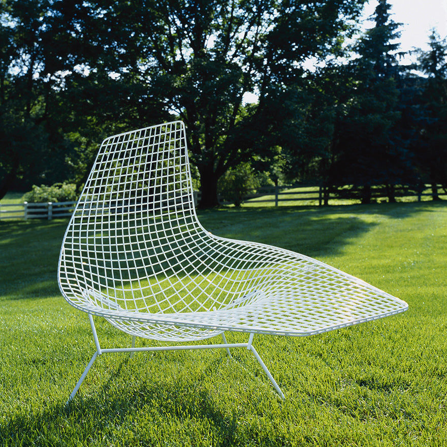 Bertoia Asymmetric Chaise Lounge Chair - Mid-Century Modern Design for Living Room, Lounge, or Office - Premium Comfort & Style