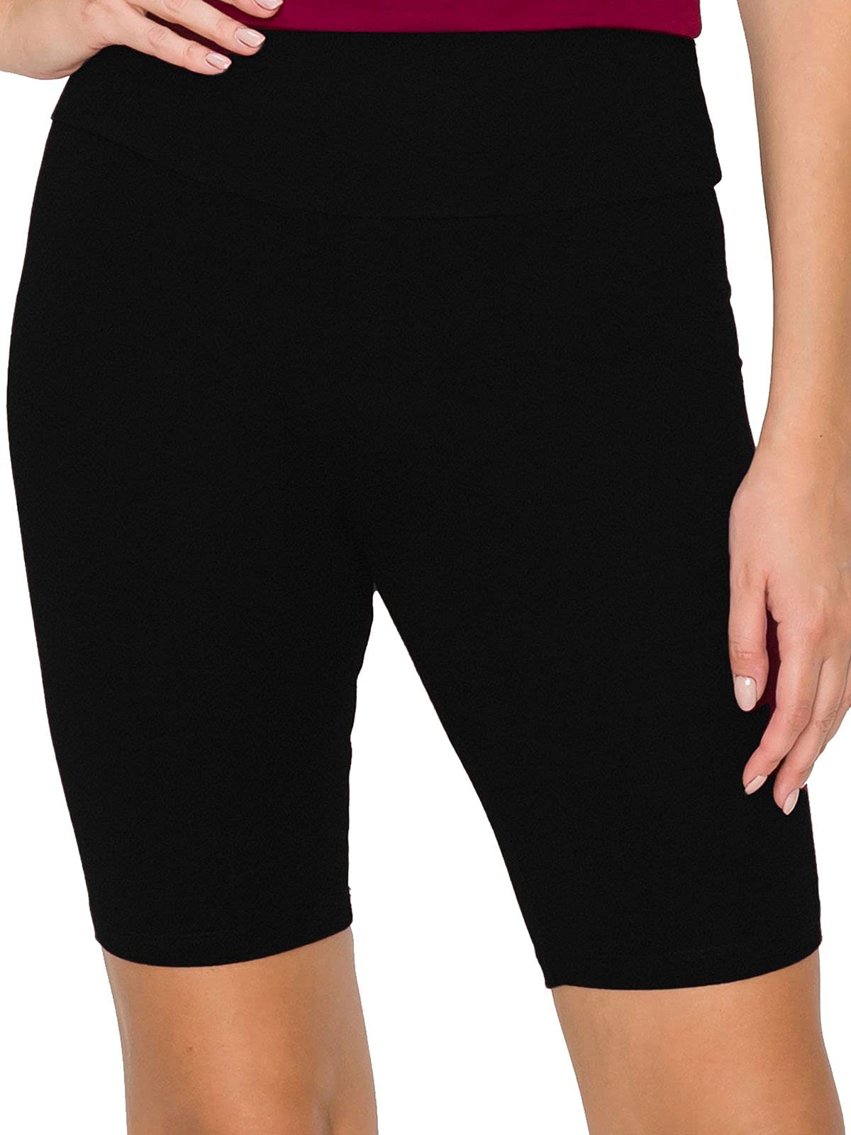 FashionMille Women's High Waist Yoga Leggings & Bike Shorts - Workout Athletic Knit Pants for Running, Gym, Pilates & Lounge Wear