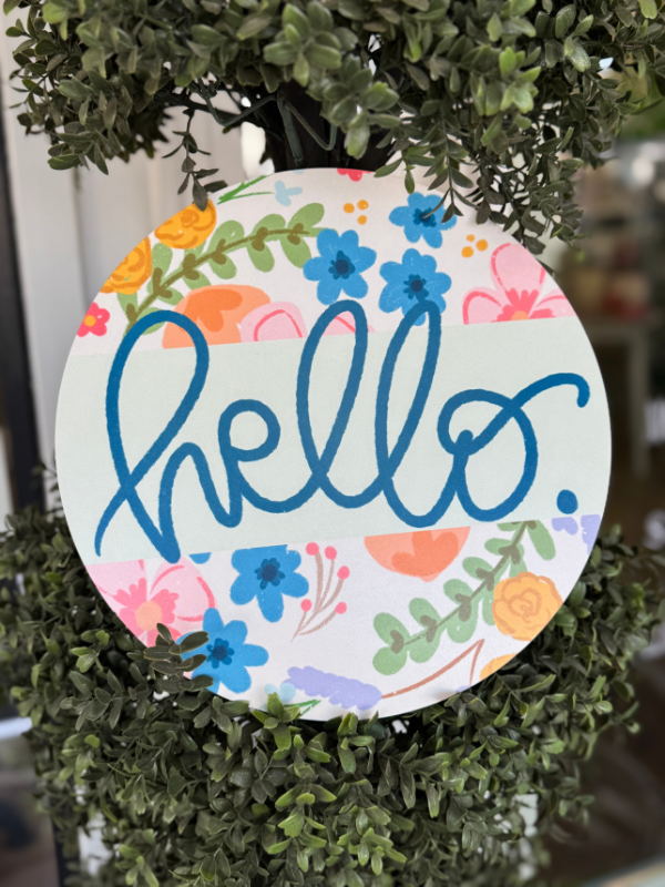 Hello Floral Green Topper - Elegant Cake Decorations for Weddings, Birthdays & Special Occasions | Perfect for DIY Baking & Party Desserts