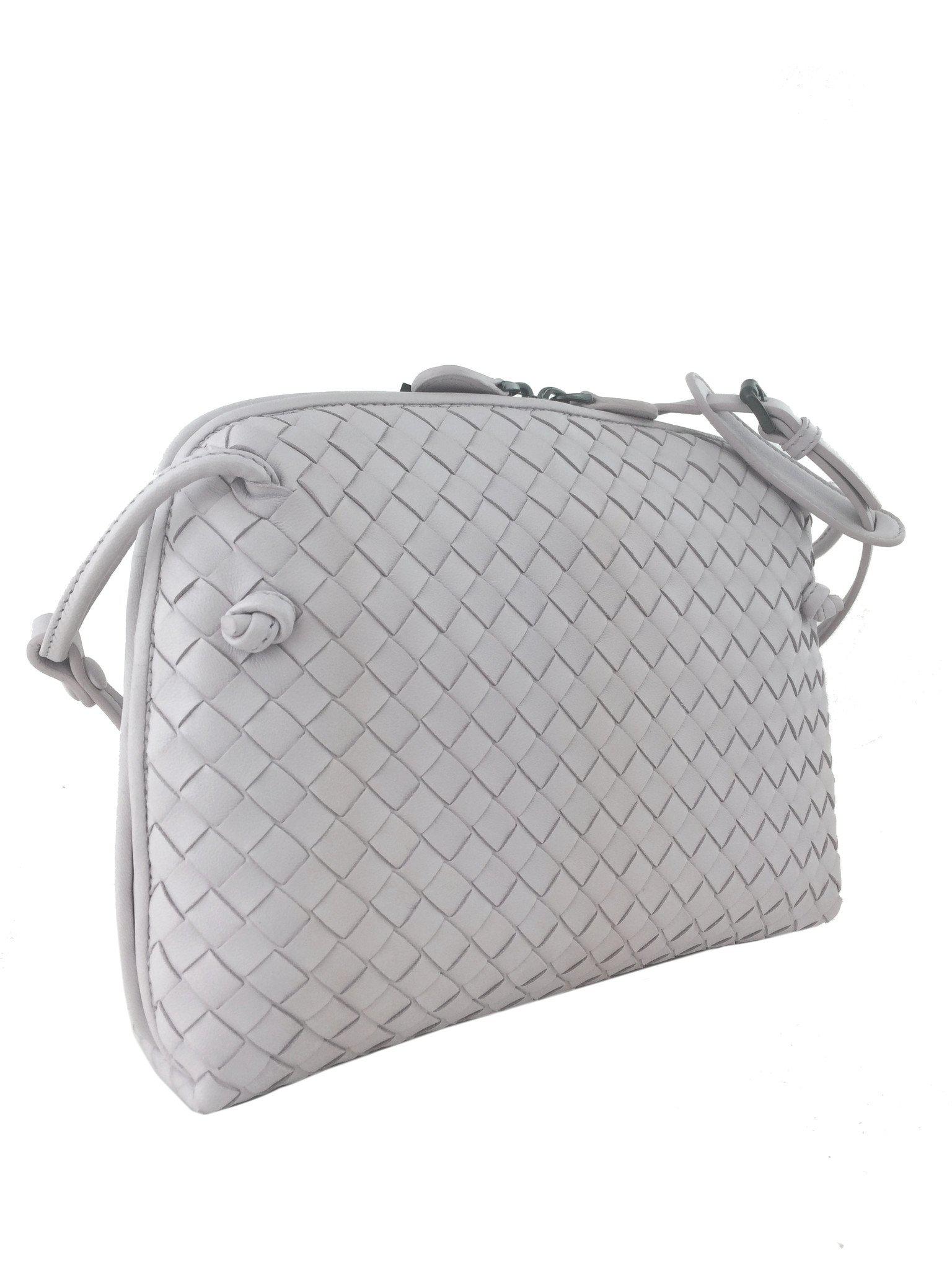 Bottega Veneta Intrecciato Leather Crossbody Messenger Bag - Stylish Shoulder Bag for Women, Perfect for Work, Travel & Everyday Use