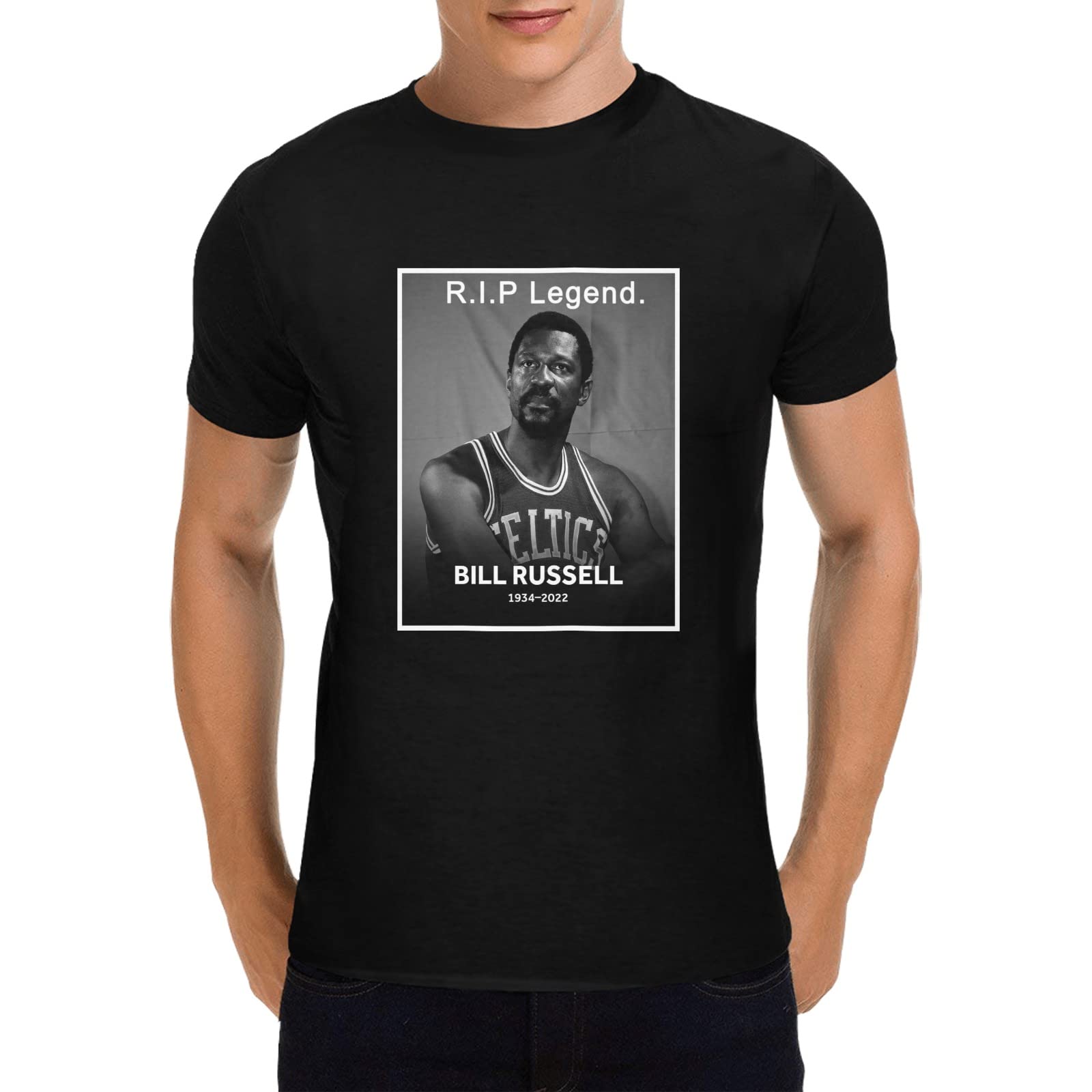 Bill Russell RIP Tribute T-Shirt - Soft Unisex Graphic Tee for Men & Women - Basketball Legend Fan Apparel - Perfect for Games, Gifts & Casual Wear
