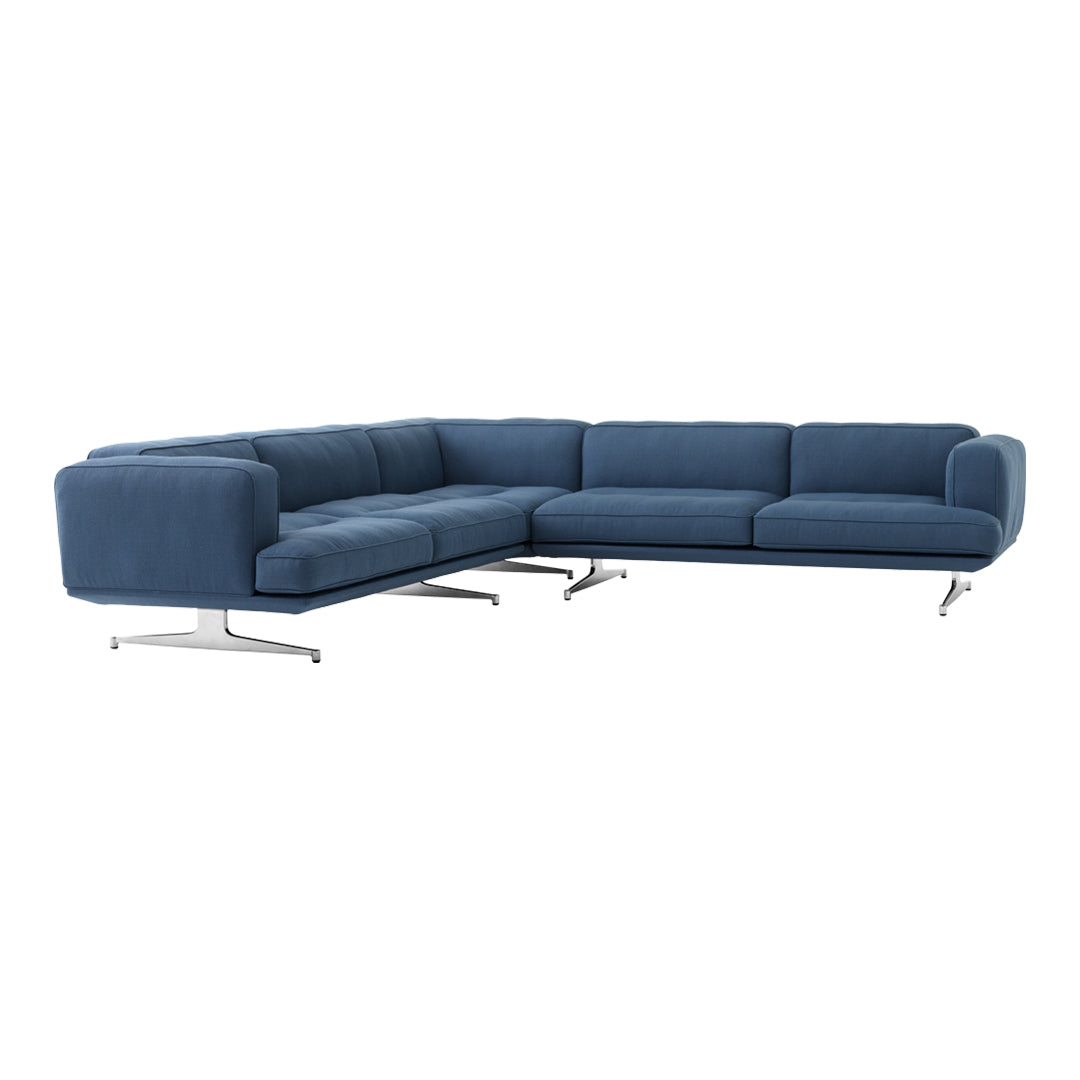 Inland AV41 Corner Sofa - Modern L-Shaped Sectional Couch for Living Room, Home Theater & Small Spaces | Comfortable Fabric Upholstery, Sturdy Frame & Easy Assembly