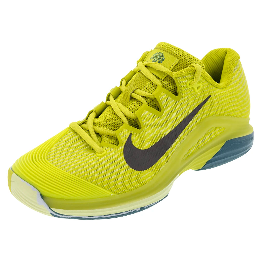 Men's Nike Zoom Vapor 12 Tennis Shoes - High Voltage Green & Luminous Accents | Lightweight Performance Court Shoes for Competitive Tennis Matches & Training