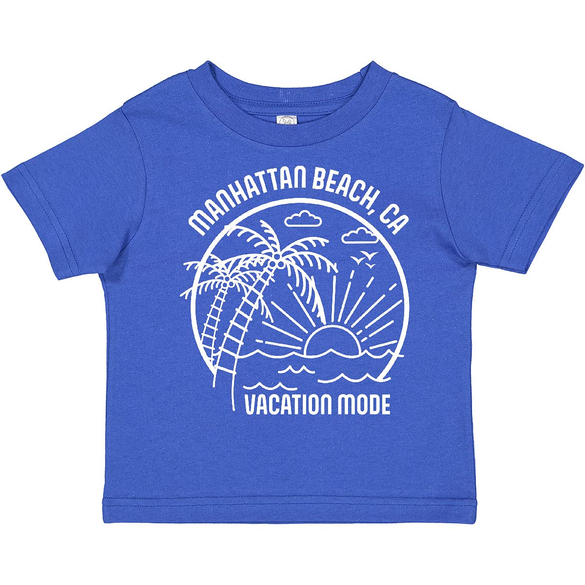 Inktastic Summer Vacation Mode Manhattan Beach California Toddler T-Shirt - Cute Graphic Tee for Boys & Girls - Perfect for Beach Trips, Family Vacations & Summer Outings