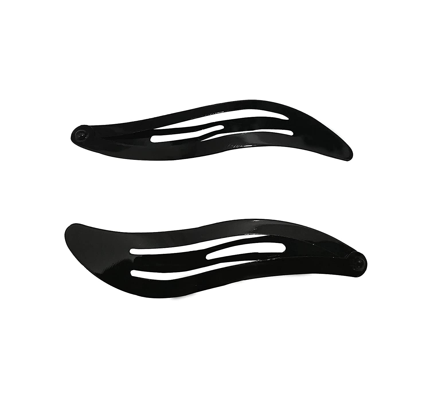 CHRONEX Black Tic Tac Hair Clips for Women & Girls - 24 Pack | Wave Shape Hair Pins & Accessories for School, Parties & Everyday Use