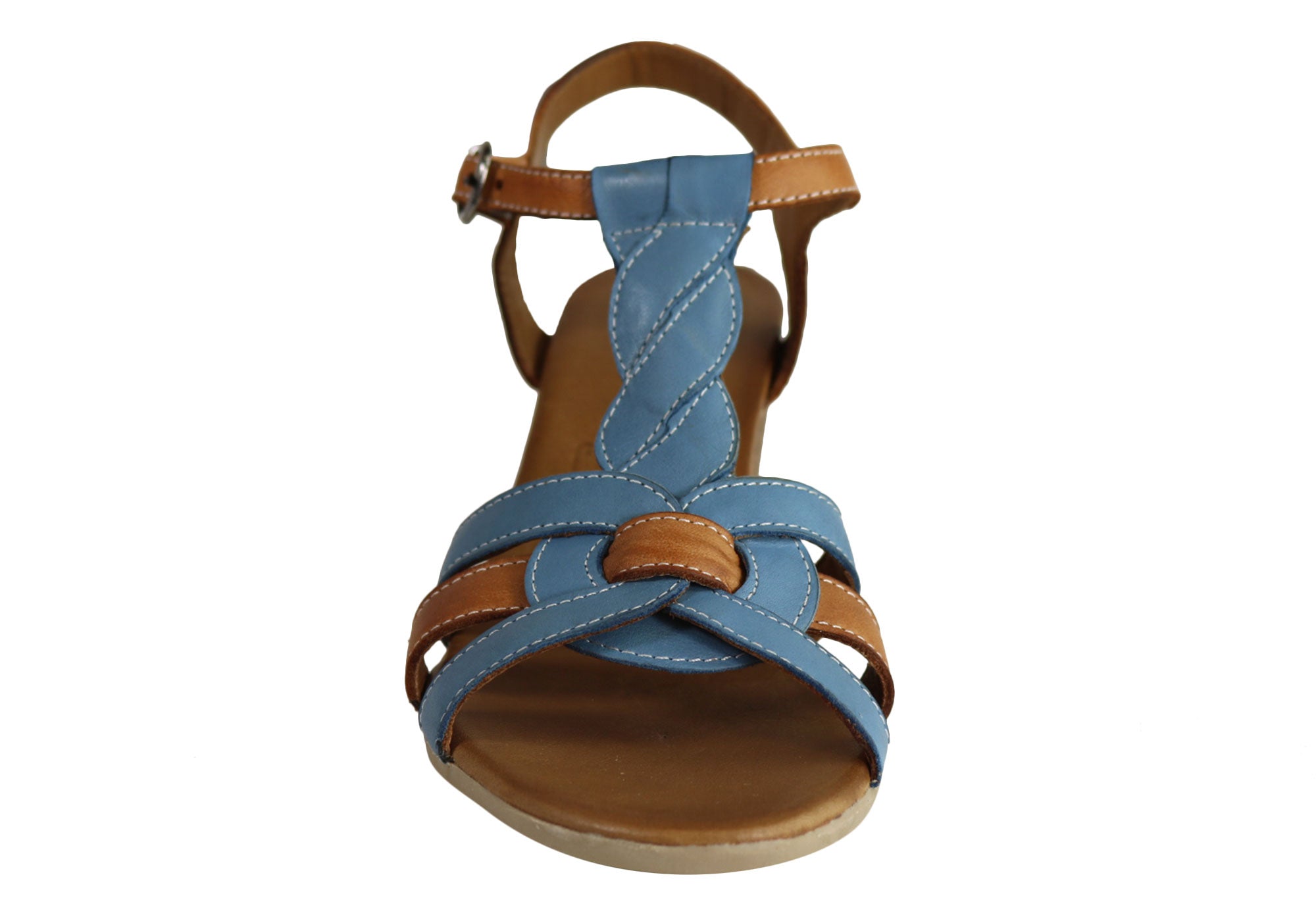 Orizonte Candi Women's European Leather Mid Heel Comfortable Sandals - Stylish & Supportive for Work, Weddings & Summer Outings