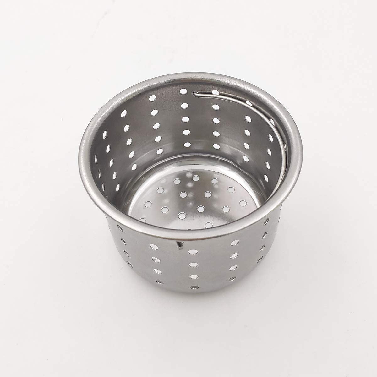 3-Inch Stainless Steel Kitchen Sink Drain Basket Replacement - Deep Cup with Handle, SUS 304, Ideal for Sink Strainer Maintenance and Food Waste Collection