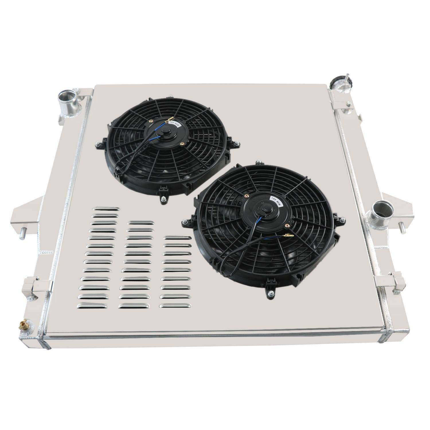 Aluminum Radiator for 2003-2010 Dodge Ram 2500 3500 with Cummins 5.9L 6.7L Diesel Engine - 2 Row Heavy Duty Cooling System with Shroud, Fan & Relay Kit - Perfect for Off-Roading, Towing & Extreme Weather Conditions