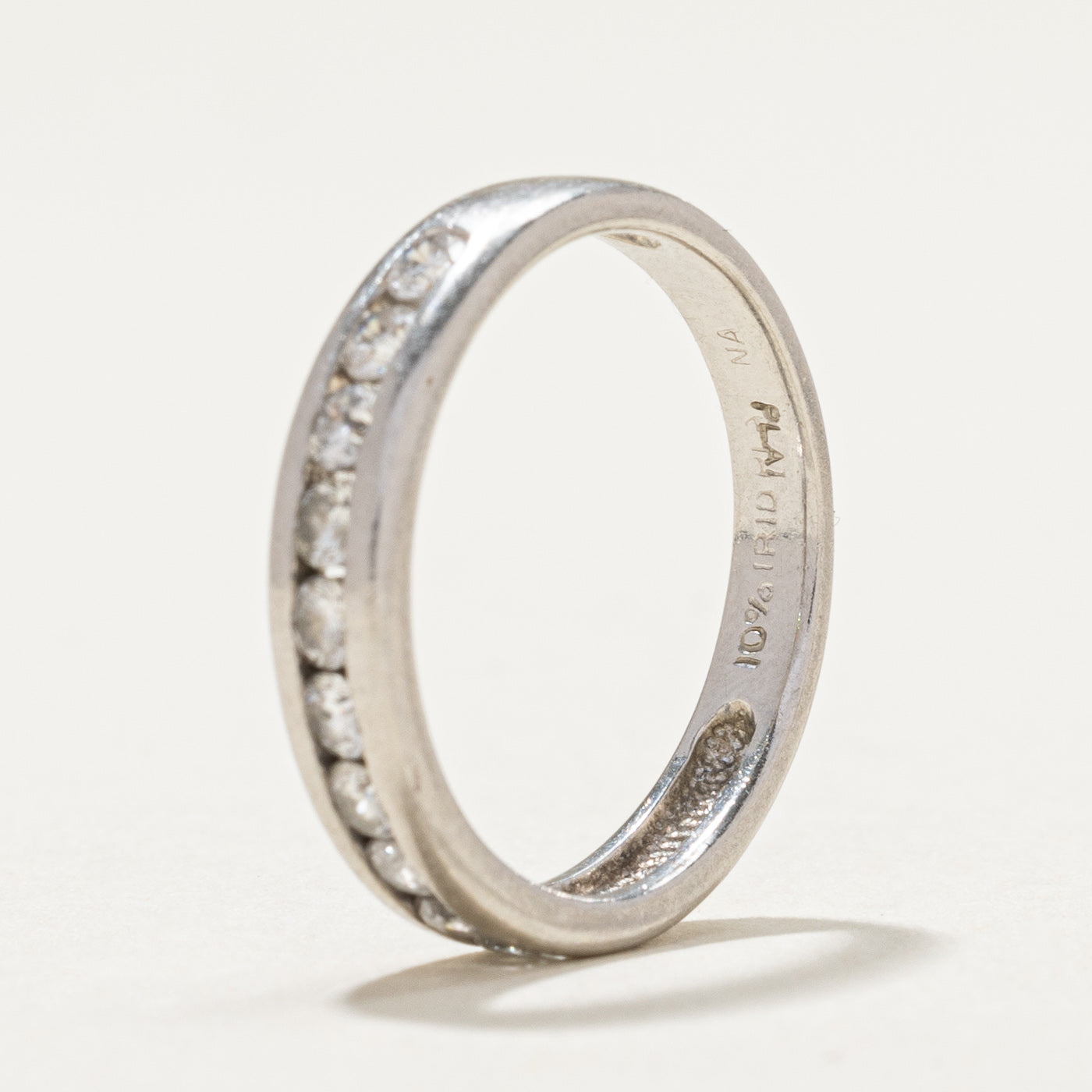 Platinum Semi Eternity Diamond Ring 0.39ctw Size 5.25 - Perfect for Engagement, Anniversary & Wedding Gifts