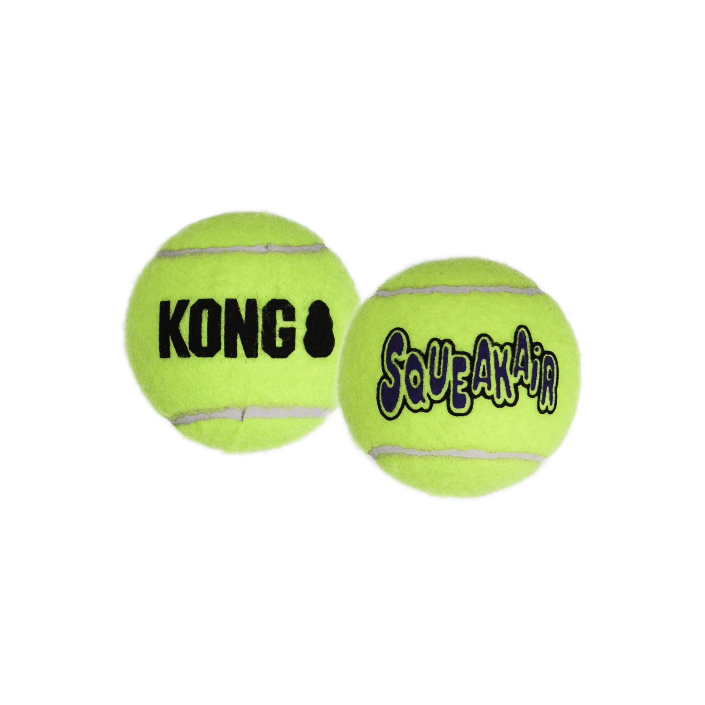 Kong Squeak Air Balls - Durable Tennis Balls with Fun Squeaky Sound for Dogs - Perfect for Fetch, Training & Outdoor Playtime