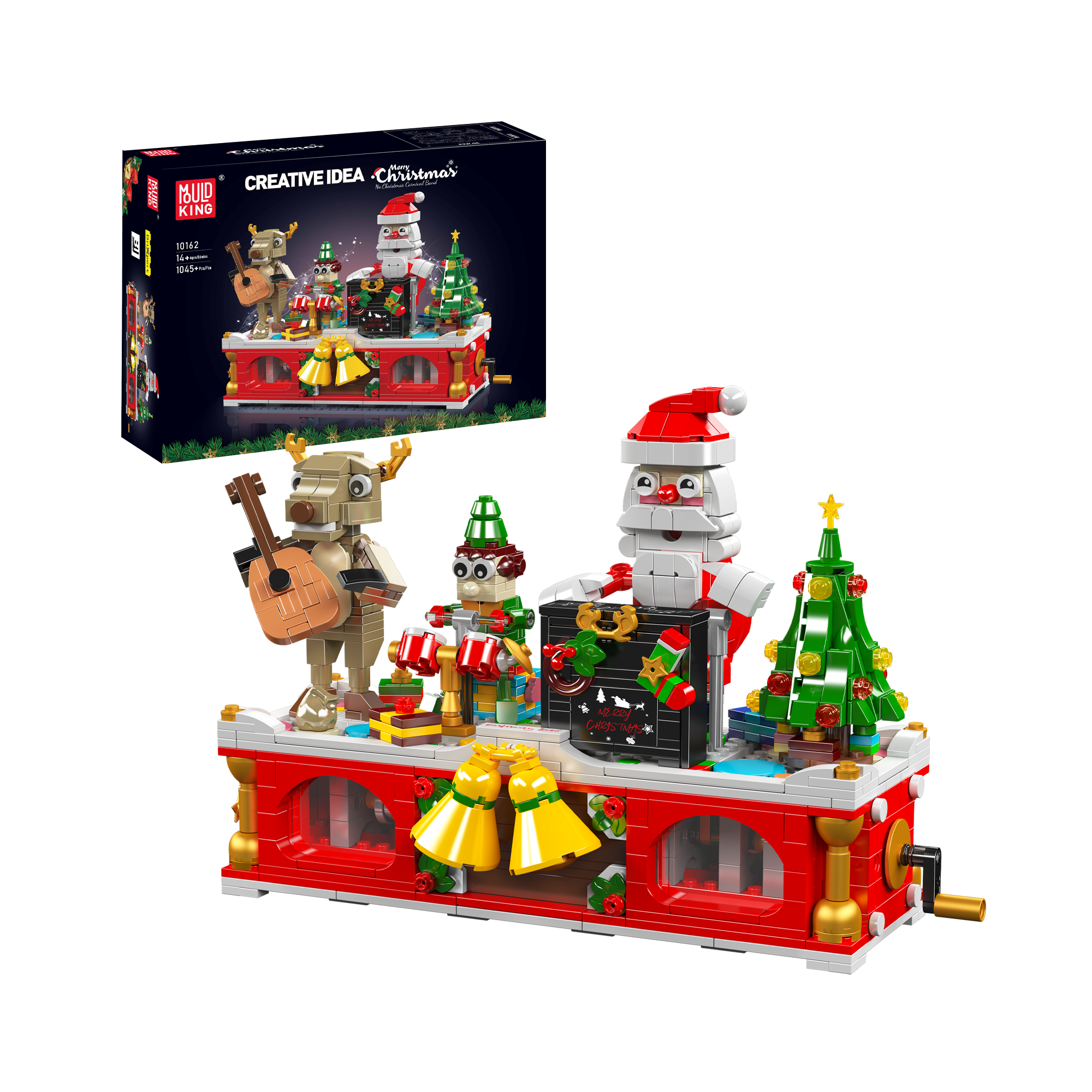 Mould King 10162 Christmas Carnival Band Building Blocks Set - 1045 Piece Holiday Music Toy for Kids & Adults | Perfect for Christmas Decorations, Gift Giving & Family Bonding Activities