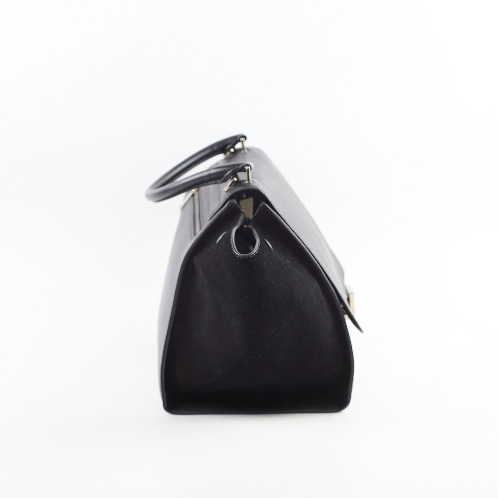 Celine Trapeze Medium Black Leather Handbag - Luxury Designer Shoulder Bag for Women | Perfect for Work, Travel & Evening Events