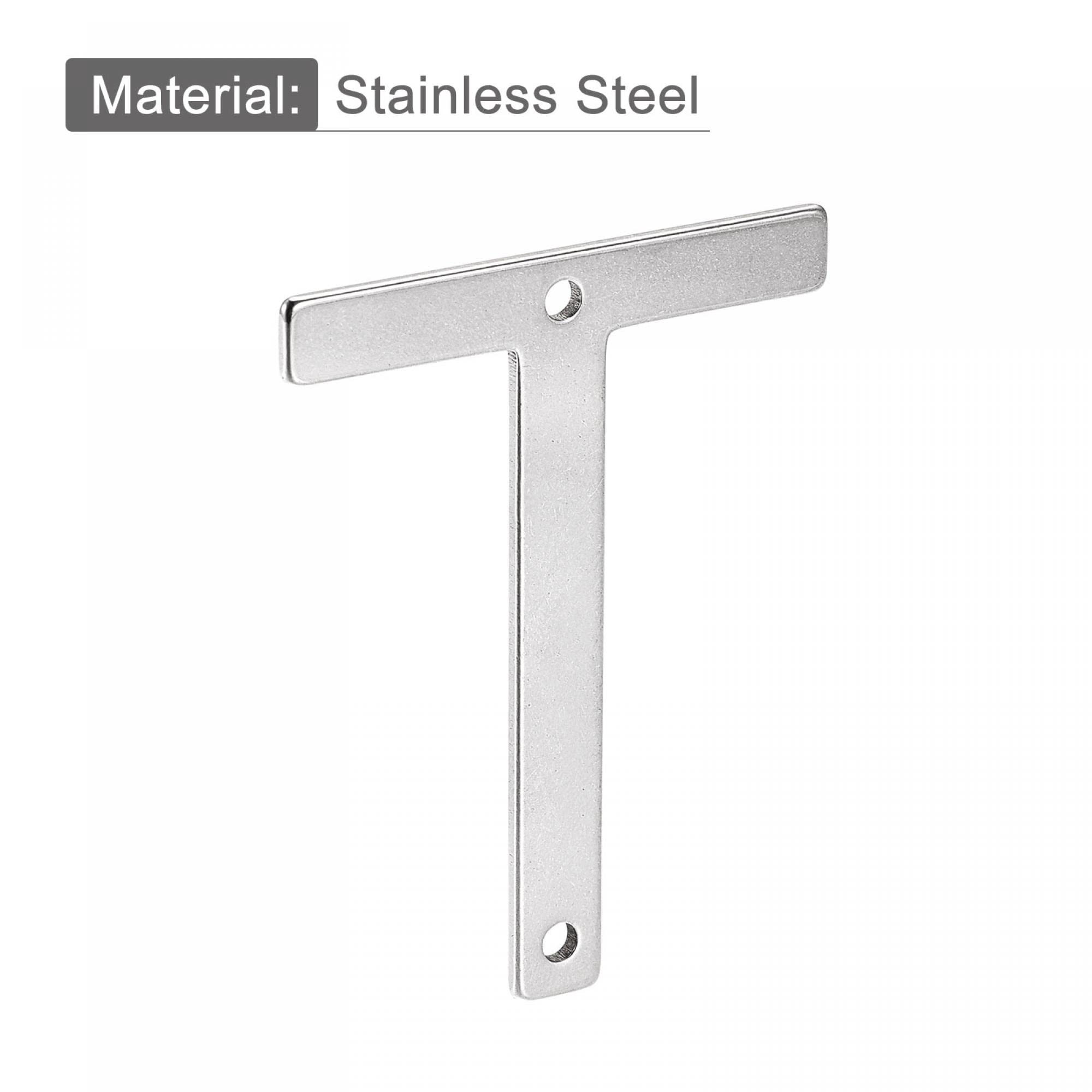 uxcell 1.97 Inch Stainless Steel Letter T - Polished Mailbox, Hotel & Door Address Sign for Home & Business - Weatherproof Metal House Numbers for Outdoor Use