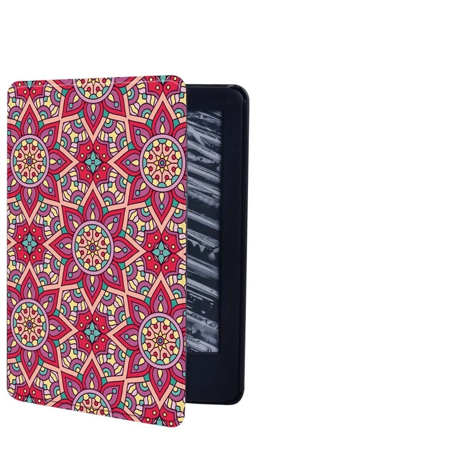 Premium PU Leather Kindle Case with Auto Sleep/Wake - Compatible with Kindle Paperwhite 1st/5th/6th/10th Gen & Kindle 8th/10th Gen - Slim Protective Cover with Stand for Reading, Travel & Home Use