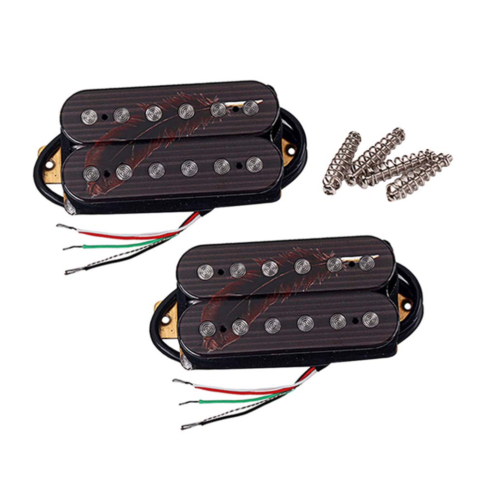 EXCEART Humbucker Double Coil Pickup for Electric Guitar - White Replacement Pickup Accessories for Enhanced Sound - Perfect for Rock, Blues & Live Performances