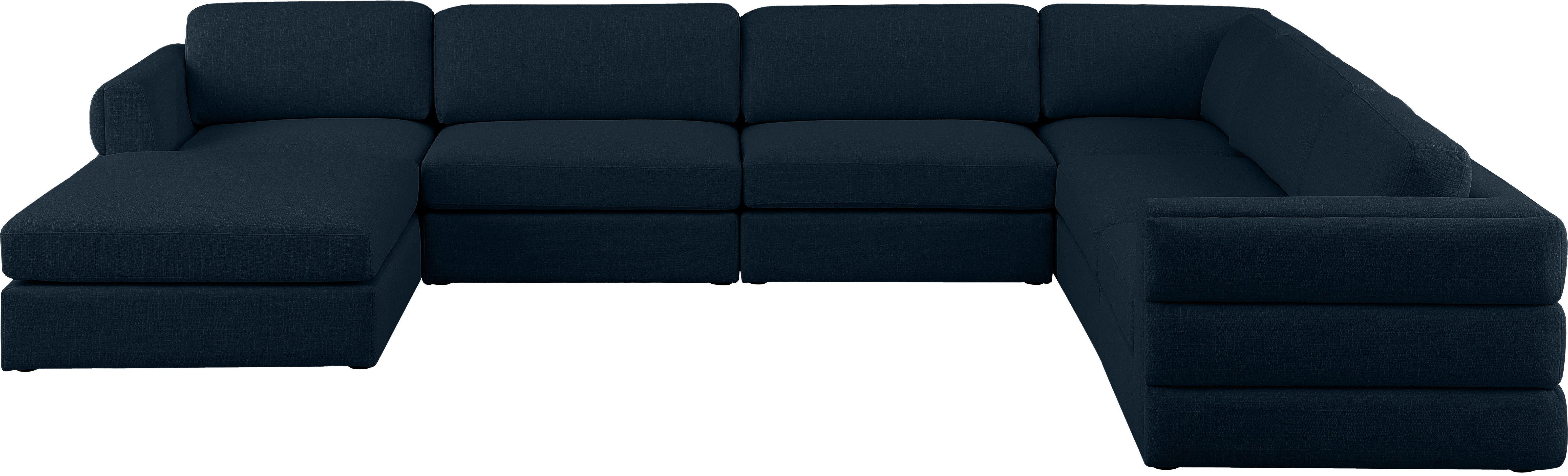 Beckham Durable Linen Textured Fabric Modular Sectional Sofa - Modern Living Room Furniture for Home, Office & Lounge Comfort