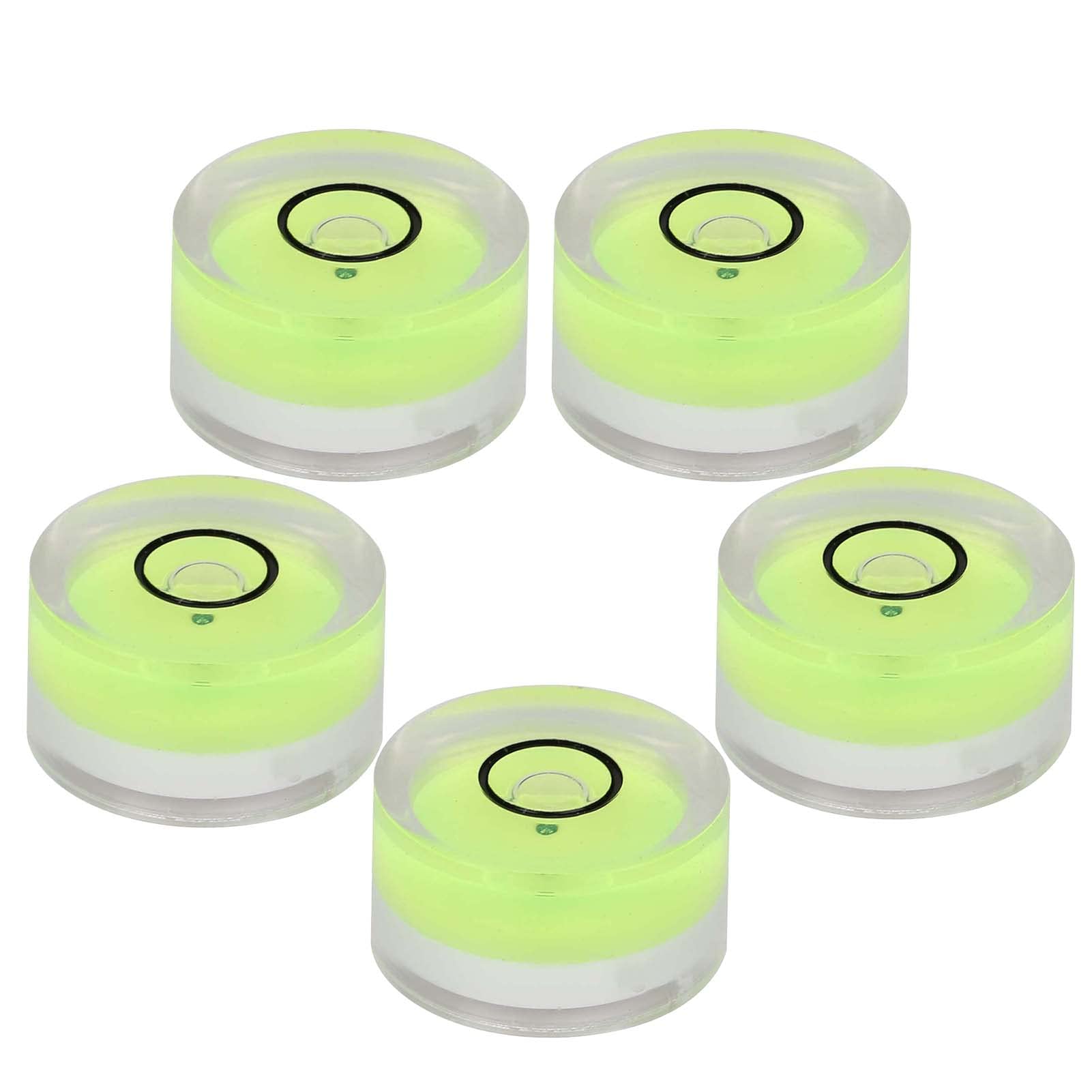 5-Piece 15mm Mini Round Bubble Level Set - Precision Measuring Tool for Balance Scales | Perfect for Carpentry, Construction, and DIY Home Projects