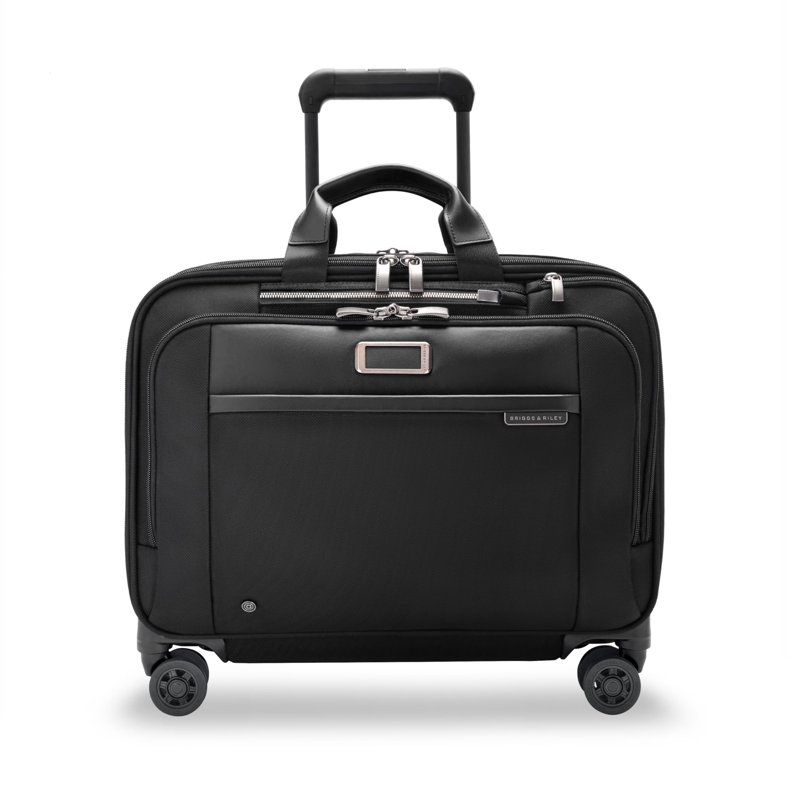 Briggs & Riley Large Spinner Brief - Carry On Luggage with Wheels for Business Travel, Softside Rolling Suitcase Fits 17
