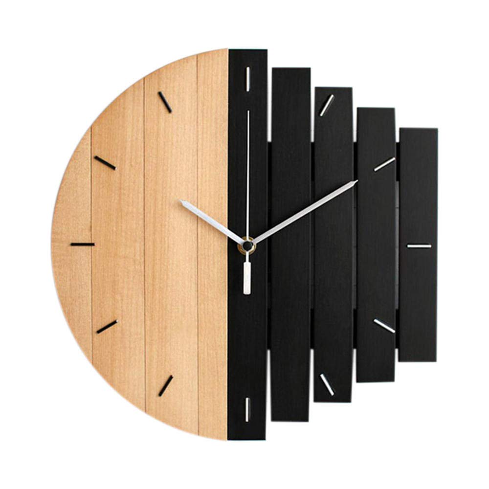 Vintage Rustic Wooden Wall Clock - Modern Farmhouse Decor, Silent Non-Ticking, Large Round Art Watch for Living Room, Bedroom & Office Decor | Perfect Home Decoration Gift