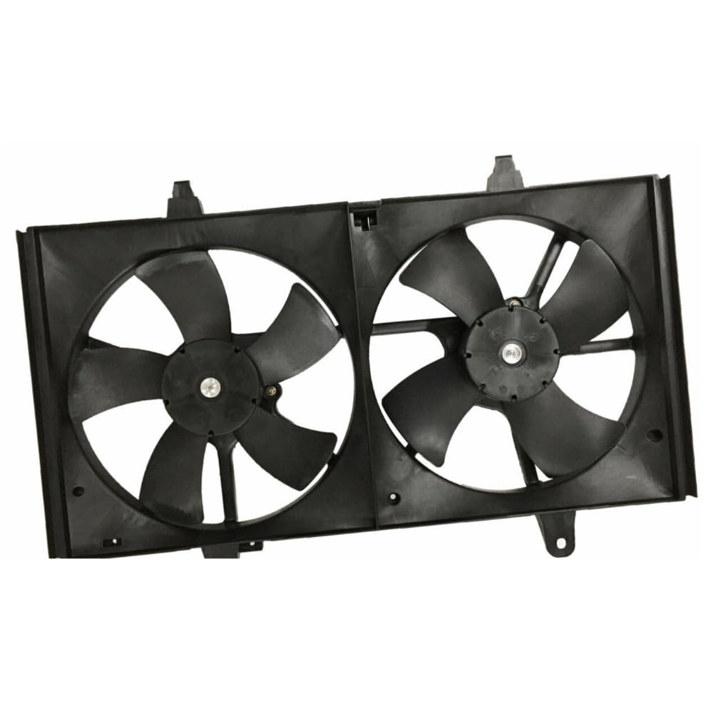 Nissan Radiator Cooling Fan Assembly - Compatible with Altima 3.5L (2002-2004) & 2.5L (2002-2006), Maxima 3.5L (2003-2008) - OEM 21487-8J100 & 674-59658 - Perfect for Engine Overheating Prevention & Summer Driving