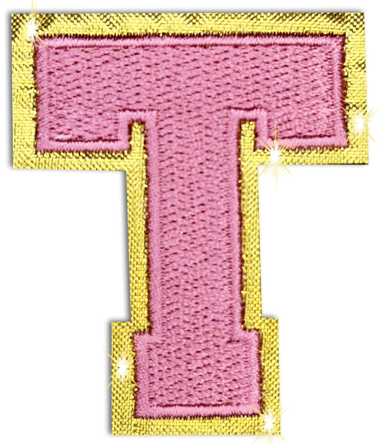 Premium Iron-On Patches - Pink Letter T (3-Pack) | 1.9