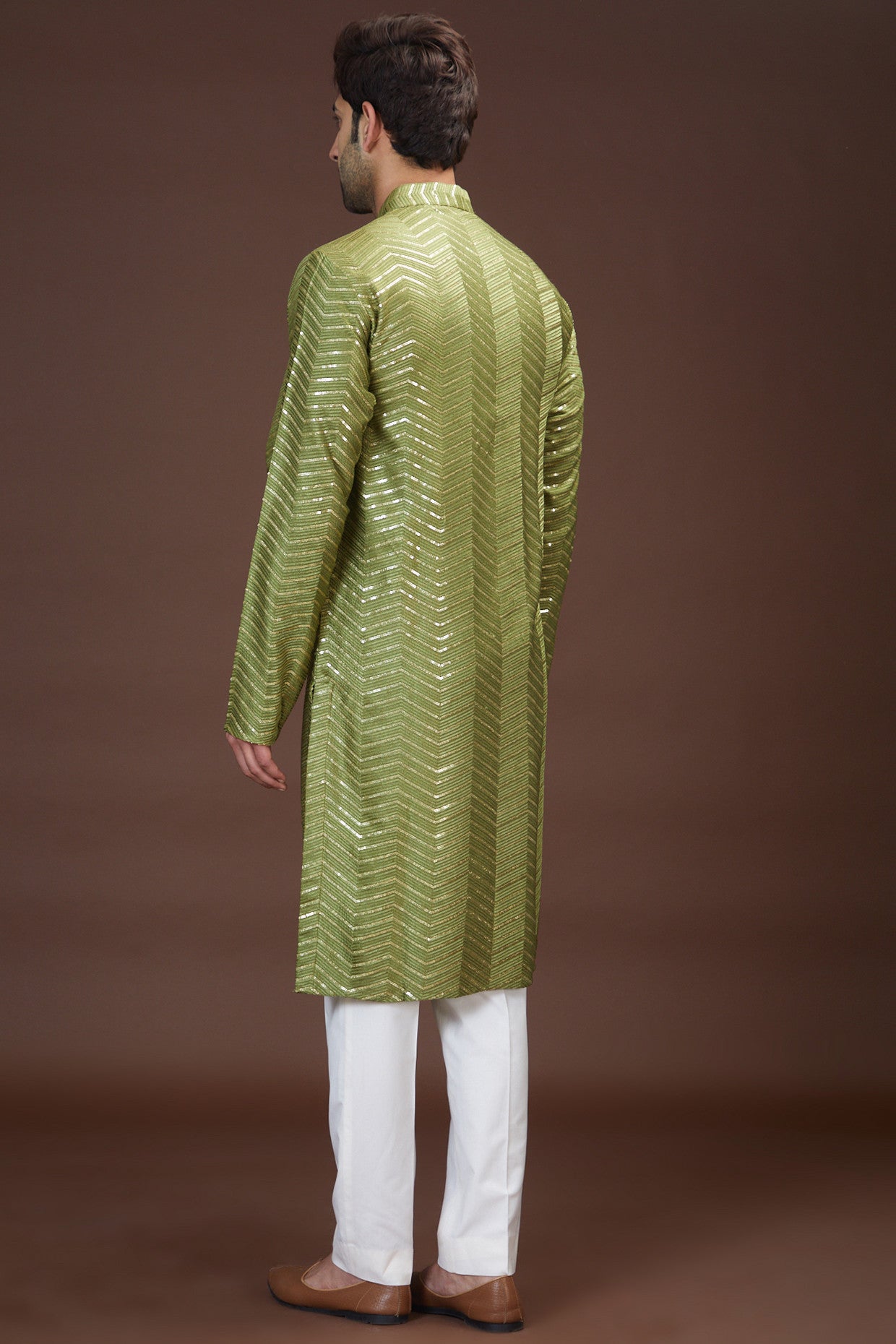 Mehndi Green Embroidered Kurta for Women - Traditional Indian Tunic Top for Festivals & Weddings - Perfect for Diwali, Eid & Cultural Events