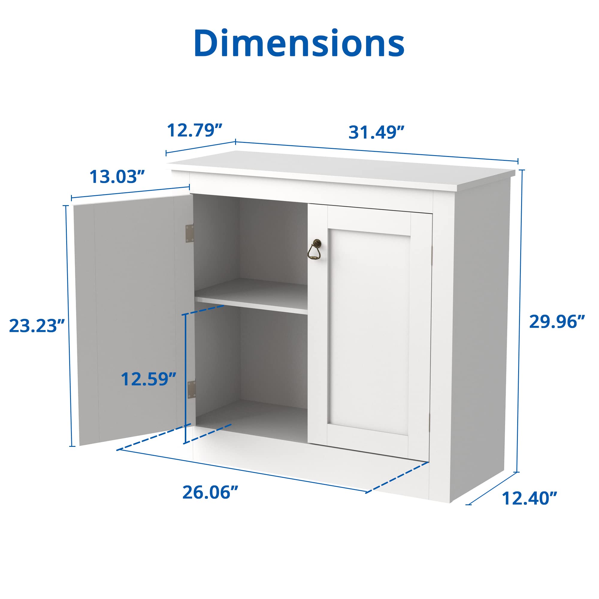 Cozy Castle Buffet Cabinet with Storage - 31.5