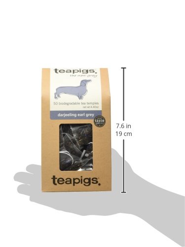 Premium Teapigs Darjeeling Earl Grey Tea Bags - 50 Count Whole Leaf Black Tea for Afternoon Tea & Relaxation | Perfect for Home, Office & Gifting